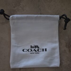 Coach White and Black Drawstring Bag NWOT